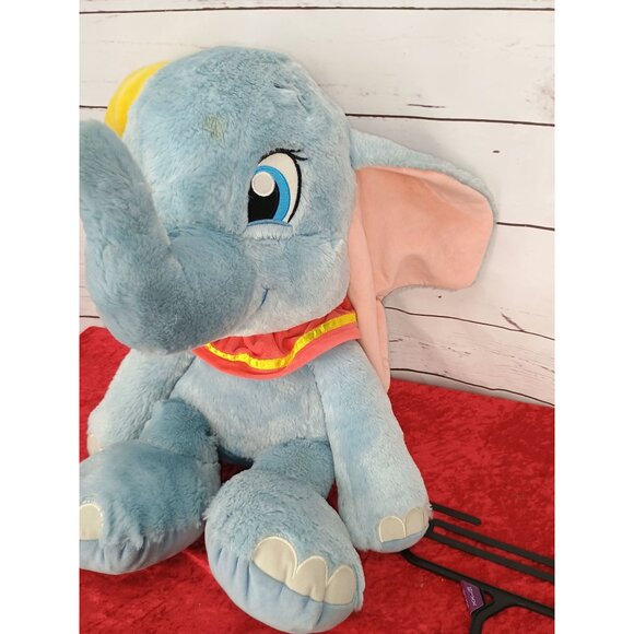 Disney Dumbo Elephant Plush Toy 20" Blue & Pink Stuffed Animal With Yellow Hat - Picture 8 of 8